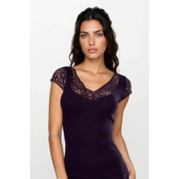 Anna rövid ujjú pamutpóló, fekete