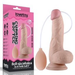 Lovetoy - 8" Soft Ejaculation Cock With Ball Flesh Ejakuláló dildo