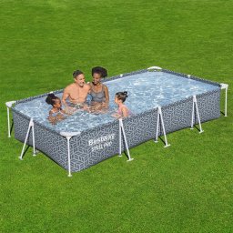 Bestway Turqouise Bay szögletes fémvázas medence szett 366 X 201cm