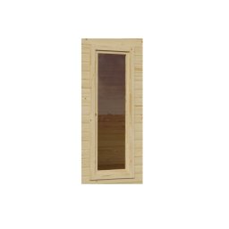 Karibu fix fa ablak 600 mm x 1695 mm, 38 mm falvastagságú faházhoz, natúr fából