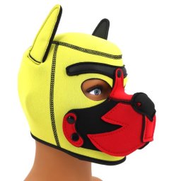 Puppy Fox - neoprna maszk srga-piros sznben