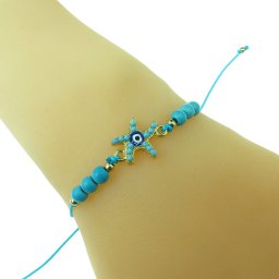 Türkinit köves zsinór karkötő / bokalánc