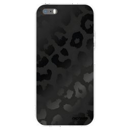Átlátszó szilikon tok az alábbi mobiltelefonokra Apple iPhone 5/5S/SE - Midnight Leopard