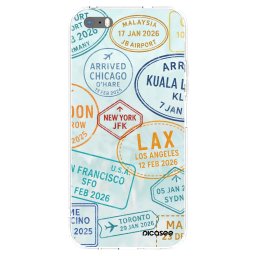 Átlátszó szilikon tok az alábbi mobiltelefonokra Apple iPhone 5/5S/SE - PASSPORT EDITION