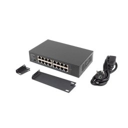 LANBERG SWITCH RSGE-16 16X 1GB GIGABIT ETHERNET NEM MENEDZSELT RACK 10"/19"