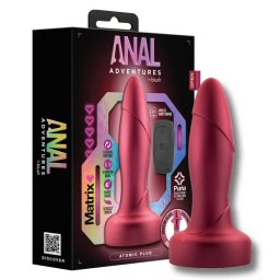 Anal Adventures Matrix - Atomic Plug anál vibrátor, forgó fejrésszel és szárán forgó gyöngysorral