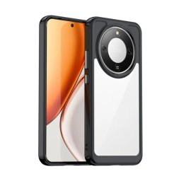 Szilikon telefonvédő (ütésállóság, átlátszó hátlap) FEKETE Honor Magic 8 Lite