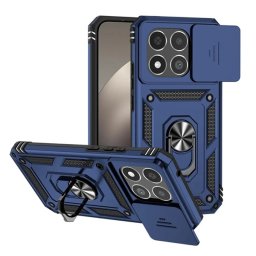 Defender szilikon telefonvédő (ütésállóság, tartógyűrű, kameravédő) SÖTÉTKÉK Xiaomi 15T
