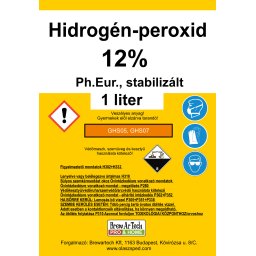 Hidrogén-peroxid 12%. Fertőtlenítőszer 1 Liter (6381)