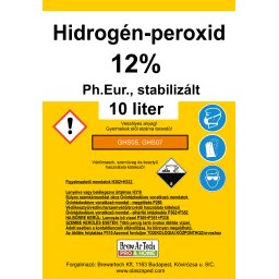 Hidrogén-peroxid 12%. Fertőtlenítőszer 10 Liter (6382)