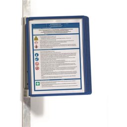 DURABLE Bemutatótábla tartó, fali, mágneses, 5 db bemutatótáblával, DURABLE "VARIO(R) 5 MAGNET", sötétkék