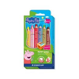 STAEDTLER Színes ceruza készlet, hatszögletű, jumbo, STAEDTLER ,,Noris(R) junior 140", Peppa malac, 6 szín