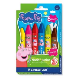 STAEDTLER Zsírkréta, hatszögletű, jumbo, STAEDTLER ,,Noris(R) junior 224", Peppa malac, 6 szín