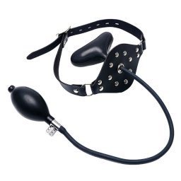 Felfjhat Kinky Gag - rzki fekete maszk