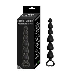 Plug-Power Escorts Anal Beads anl gyngysor szilikon fekete