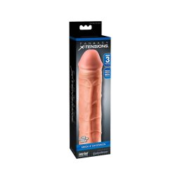 Pipedream - X-TENSION Mega 3 - élethű péniszköpeny (22,8 cm, testszínű)