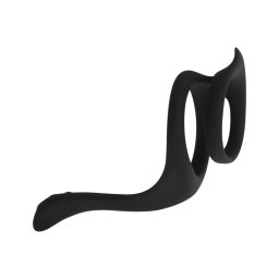 EasyToys Pleasure Ring - rugalmas pénisz- és heregyűrű (fekete)