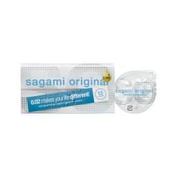 Sagami Original 0.02 - extra síkosított óvszer - 55 mm (12 db)