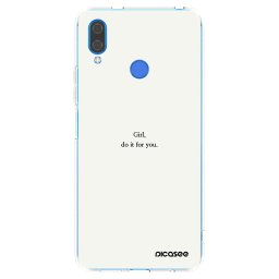 Átlátszó szilikon tok az alábbi mobiltelefonokra Huawei Nova 3 - Girl, do it for you