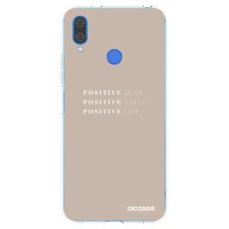 Átlátszó szilikon tok az alábbi mobiltelefonokra Huawei Nova 3 - Positive Vibes