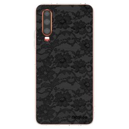 Átlátszó szilikon tok az alábbi mobiltelefonokra Huawei P30 - Dark Elegance