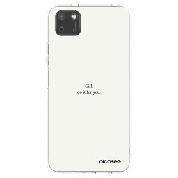 Átlátszó szilikon tok az alábbi mobiltelefonokra Huawei Y5P - Girl, do it for you