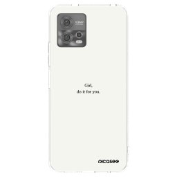 Átlátszó szilikon tok az alábbi mobiltelefonokra Motorola Moto G72 - Girl, do it for you