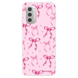 Átlátszó szilikon tok az alábbi mobiltelefonokra Motorola Moto G51 - Bow Aesthetic
