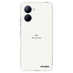 Átlátszó szilikon tok az alábbi mobiltelefonokra Realme C33 (2023) - Girl, do it for you