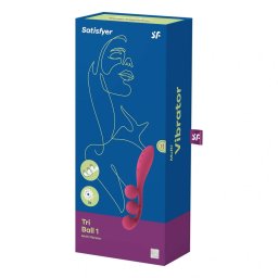 Satisfyer Tri Ball 1. három motoros, flexibilis vibrátor (piros)