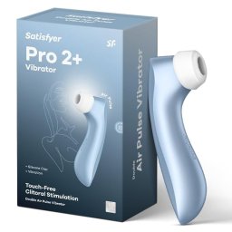 Satisfyer Pro 2 + léghullámos csiklóizgató, vibrációval (kék).
