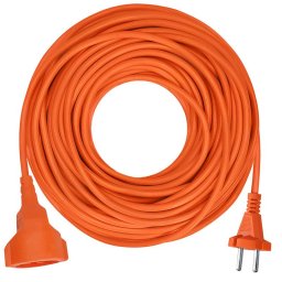 Solight 1z mozgó vezeték - csatlakozó, 15m, 2 x 1, 5mm2, narancssárga