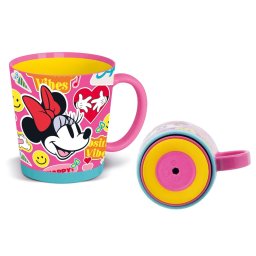Minnie egér műanyag bögre 410ml, csúszásmentes borulásgátló Prémium minőség
