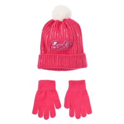 Barbie Pink flitteres gyerek sapka + kesztyű szett 52 cm