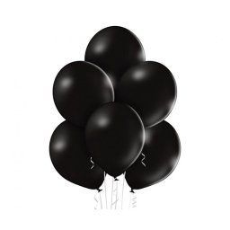 Belbal, fekete, pasztel lufi, 30 cm, 50 db/cs