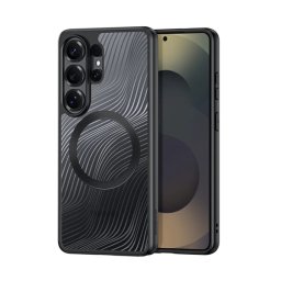 DUX DUCIS AIMO szilikon telefonvédő (ütésállóság, kameravédő, MagSafe, hullám) FEKETE Samsung Galaxy S26 Ultra (SM-S948)