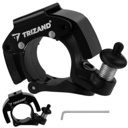 Trizand mechanikus kerékpár csengő, fekete, 90-100dB, 7,5x4,5x2cm