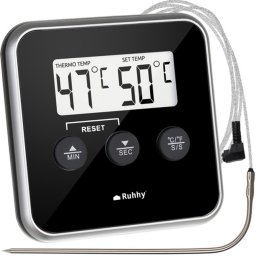 Ruhhy digitális konyhai hőmérő szondával, -20-250°C, időzítővel