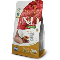 N&D Cat Grain Free Quinoa Skin & Coat Quail – Bőr- és szőrproblémákra – 300gr