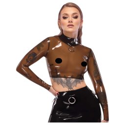 Late X ttetsz latex fels, ftis top (ttetsz-fekete)