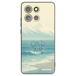 Fekete szilikon tok az alábbi mobiltelefonokra Motorola Moto G86 Power 5G - COLD AIR