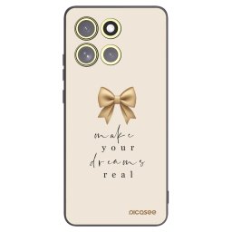 Fekete szilikon tok az alábbi mobiltelefonokra Motorola Moto G86 Power 5G - Golden Dream