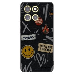 Fekete szilikon tok az alábbi mobiltelefonokra Motorola Moto G86 Power 5G - STICKERS x TAGS