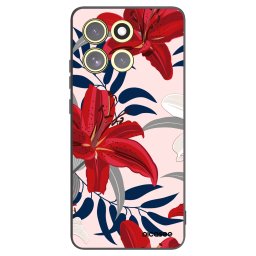 Fekete szilikon tok az alábbi mobiltelefonokra Motorola Moto G86 Power 5G - Red Lily