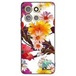Fekete szilikon tok az alábbi mobiltelefonokra Motorola Moto G86 Power 5G - Meadow