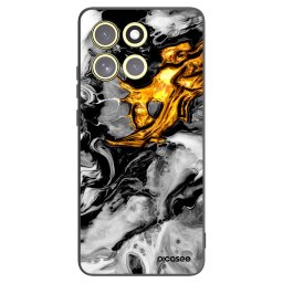 Fekete szilikon tok az alábbi mobiltelefonokra Motorola Moto G86 Power 5G - Black Gold 2