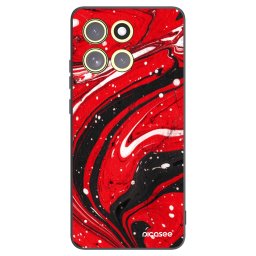 Fekete szilikon tok az alábbi mobiltelefonokra Motorola Moto G86 Power 5G - Red black