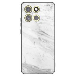 Fekete szilikon tok az alábbi mobiltelefonokra Motorola Moto G86 Power 5G - White marble