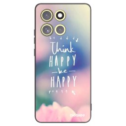 Fekete szilikon tok az alábbi mobiltelefonokra Motorola Moto G86 Power 5G - Think happy be happy