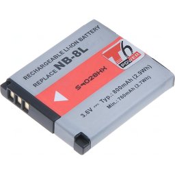 Akkumulátor T6 Power Canon NB-8L, 700mAh, 2,6Wh, Canon NB-8L akkumulátor